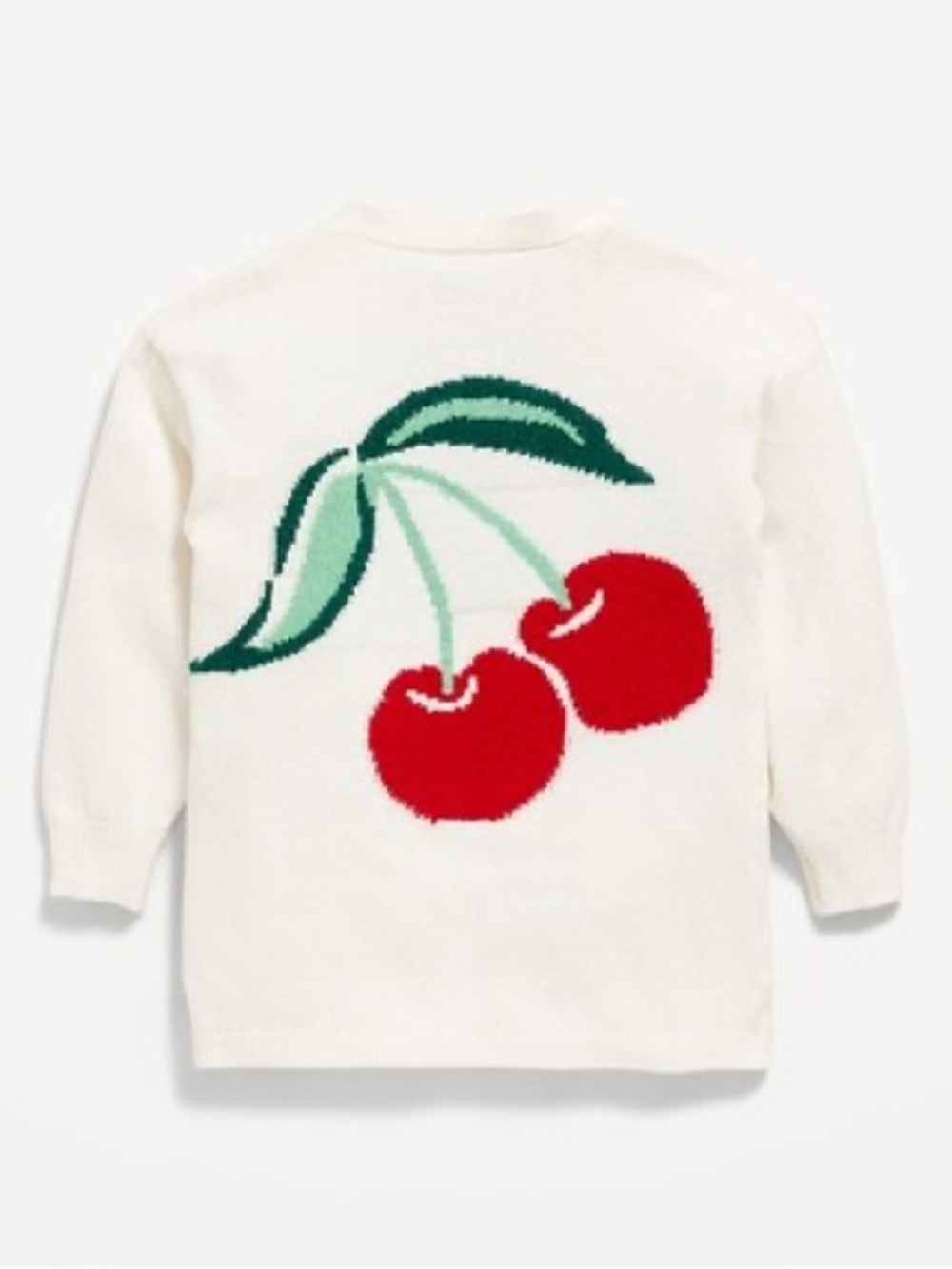 OLD NAVY SoSoft Open-Front Cherry Graphic Sweater for Toddler Girls-NWT 5T - Picture 2 of 7
